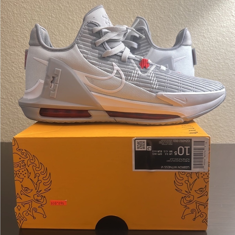 Nike Lebron Witness 6 New Men's Platinum Sz 10.5